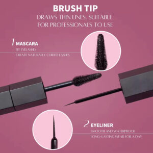2 in 1 Black Eyeliner & Mascara - #01 Brush Tip