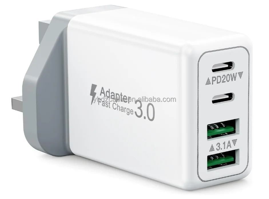Esioxum 40W Power Adapter with 2USB C and 2USB 4-port - Image 2