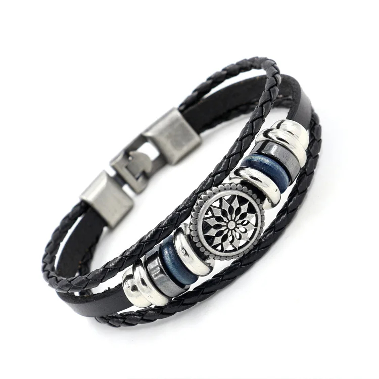 Mens Genuine Leather Cuff Bracelet - Image 7