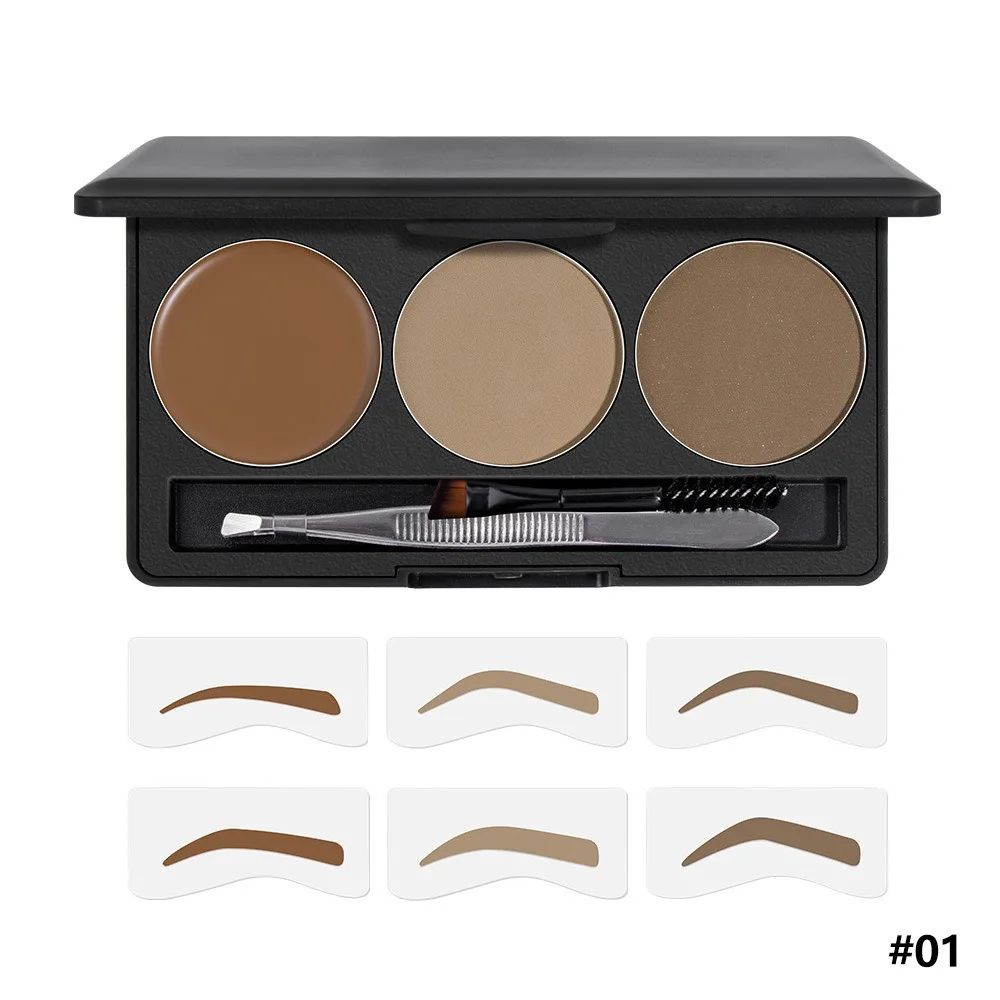 Eye Brow Powder Kit 3 in 1 Palette - Image 6