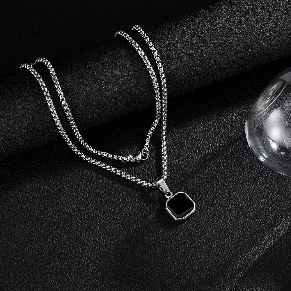 Punk Geometric Pendant Necklace - Image 6